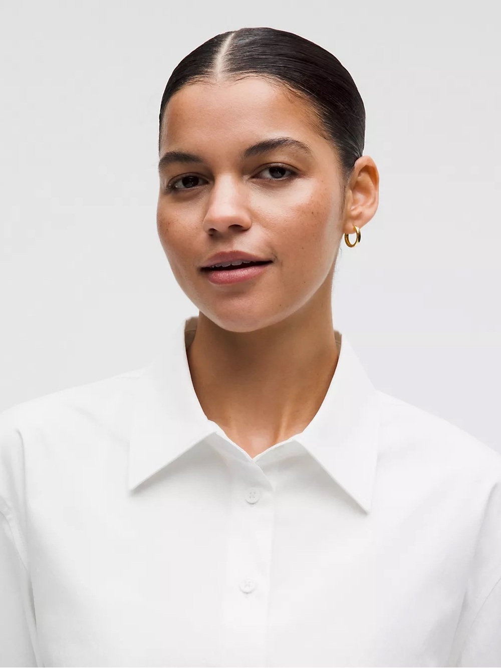 Lululemon White Woven Relaxed Fit Button Up Shirt Large - Picture 3 of 8